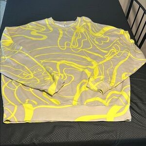 Zara Yellow and Gray Men's Sweater